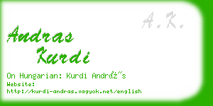 andras kurdi business card